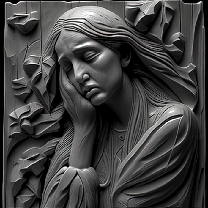 3D модель Мері Бредіш, американська художниця (STL)